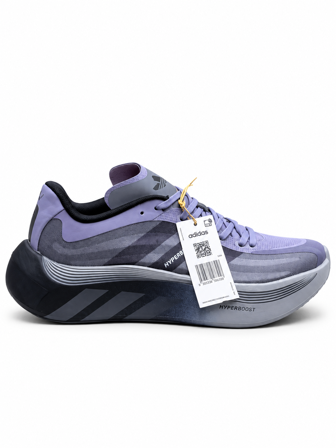 Purple Adidas running shoe